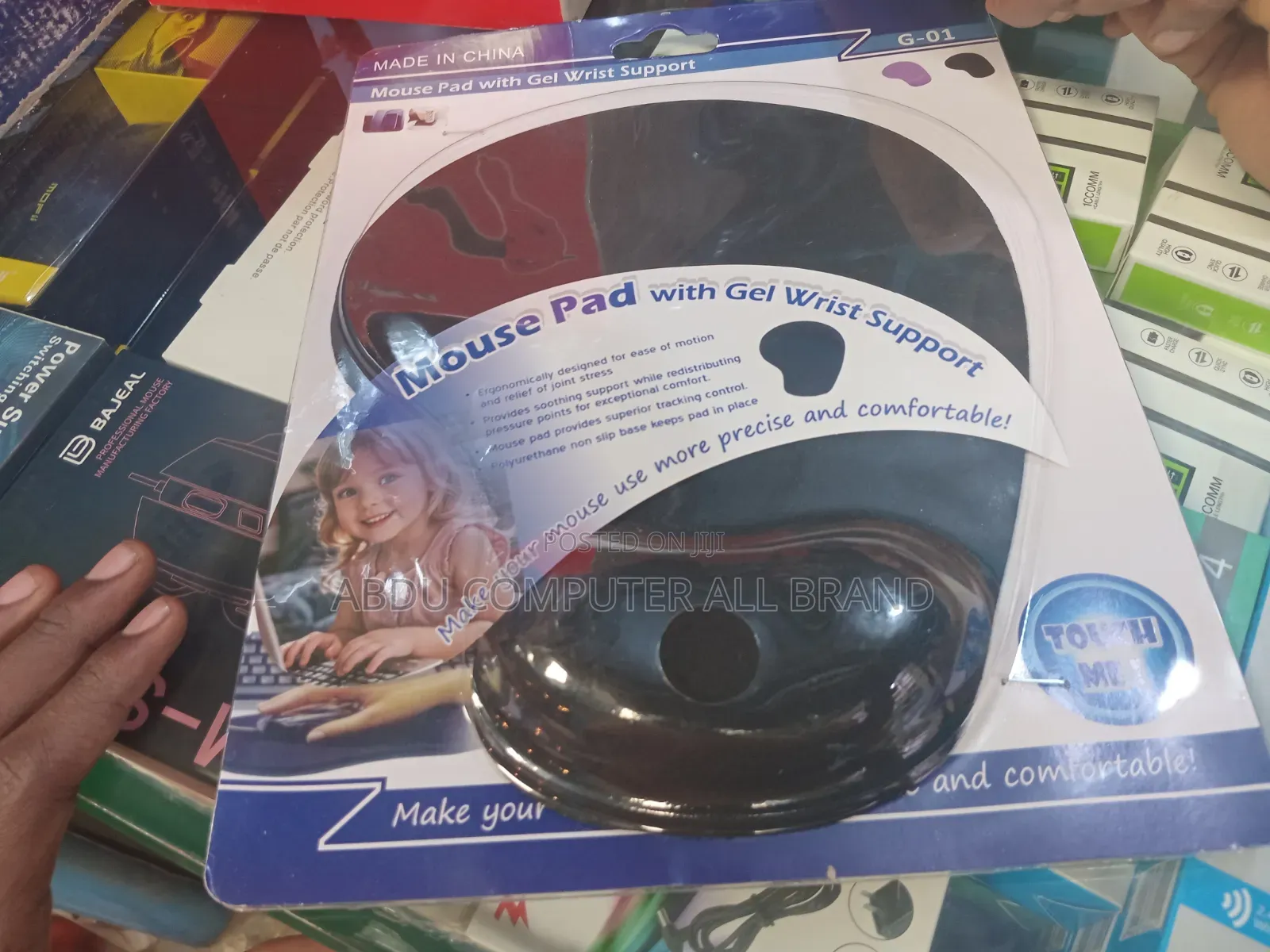 Mouse  Pad With Gel Wrist Support