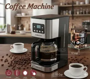 Sokany Cm-121e | 12-Cup Digital Coffee Maker ☕
🌟 የቡና ጊዜዎን በቀላልና በምቾት