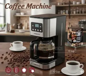 Sokany Cm-121e | 12-Cup Digital Coffee Maker ☕
🌟 የቡና ጊዜዎን በቀላልና በምቾት