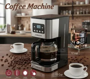 Sokany Cm-121e | 12-Cup Digital Coffee Maker ☕
🌟 የቡና ጊዜዎን በቀላልና በምቾት