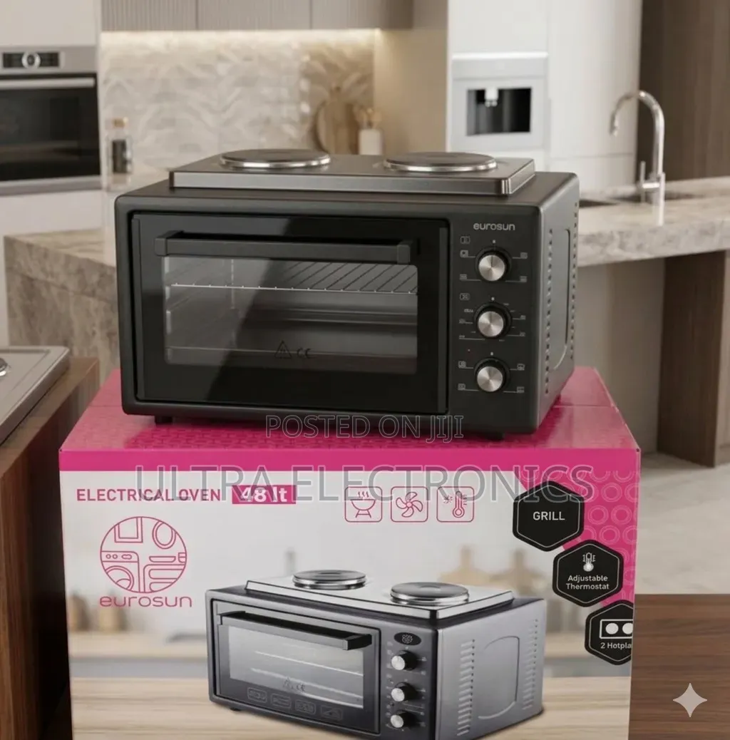 Eurosun 48l Electric Countertop Oven – Black