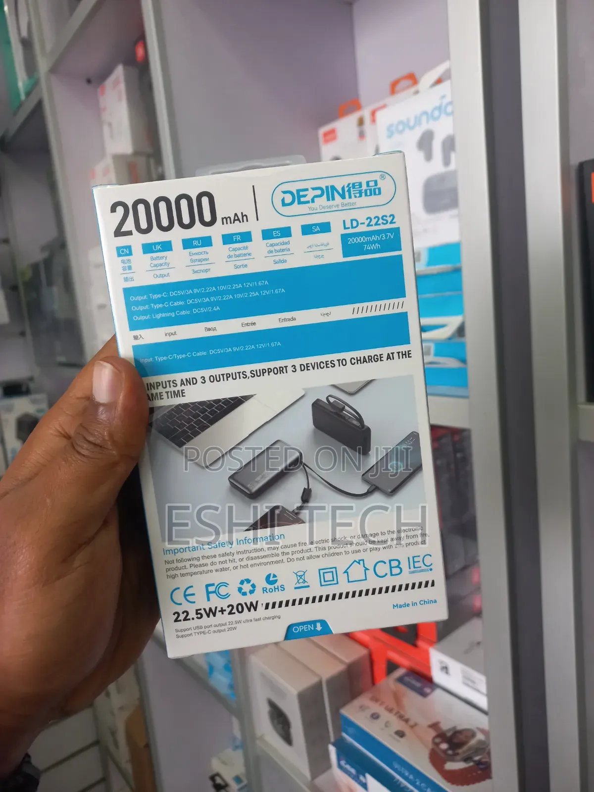 DEPIN  22.5 Superfast 20,000mah Powerbank