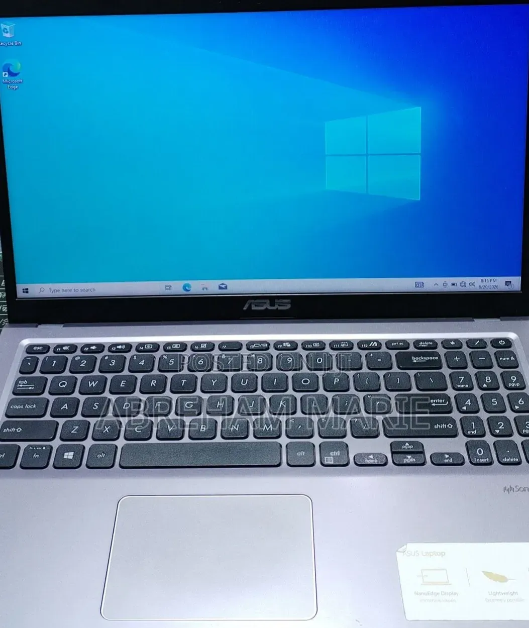 New Laptop Asus VivoBook 15 X505BA 8GB Intel Core i3 SSD 256GB