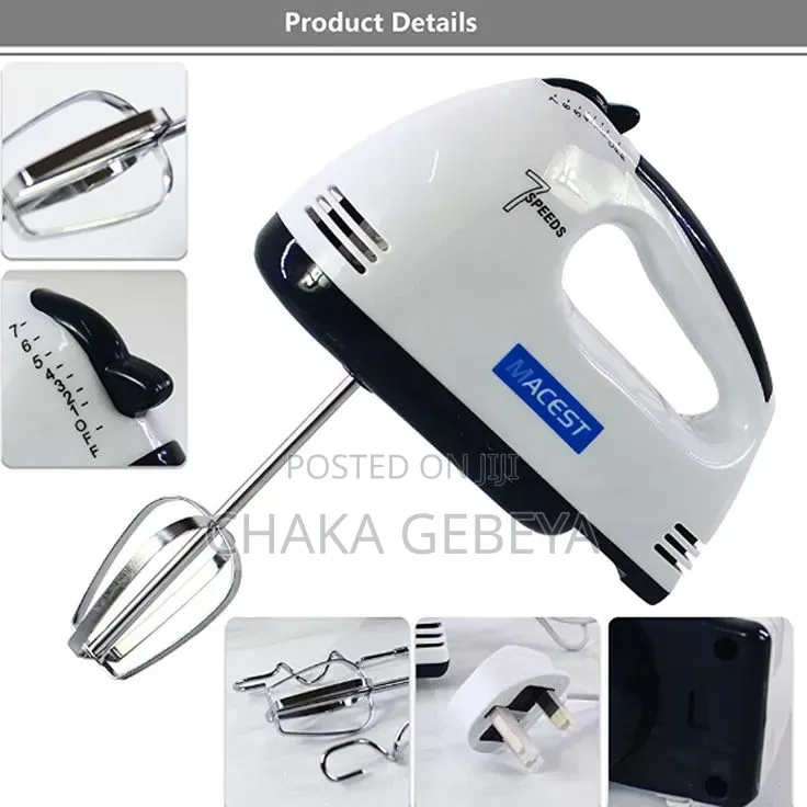 Electric Hand Mixer for Eggs, Cream, Batters - Compact & Powerful