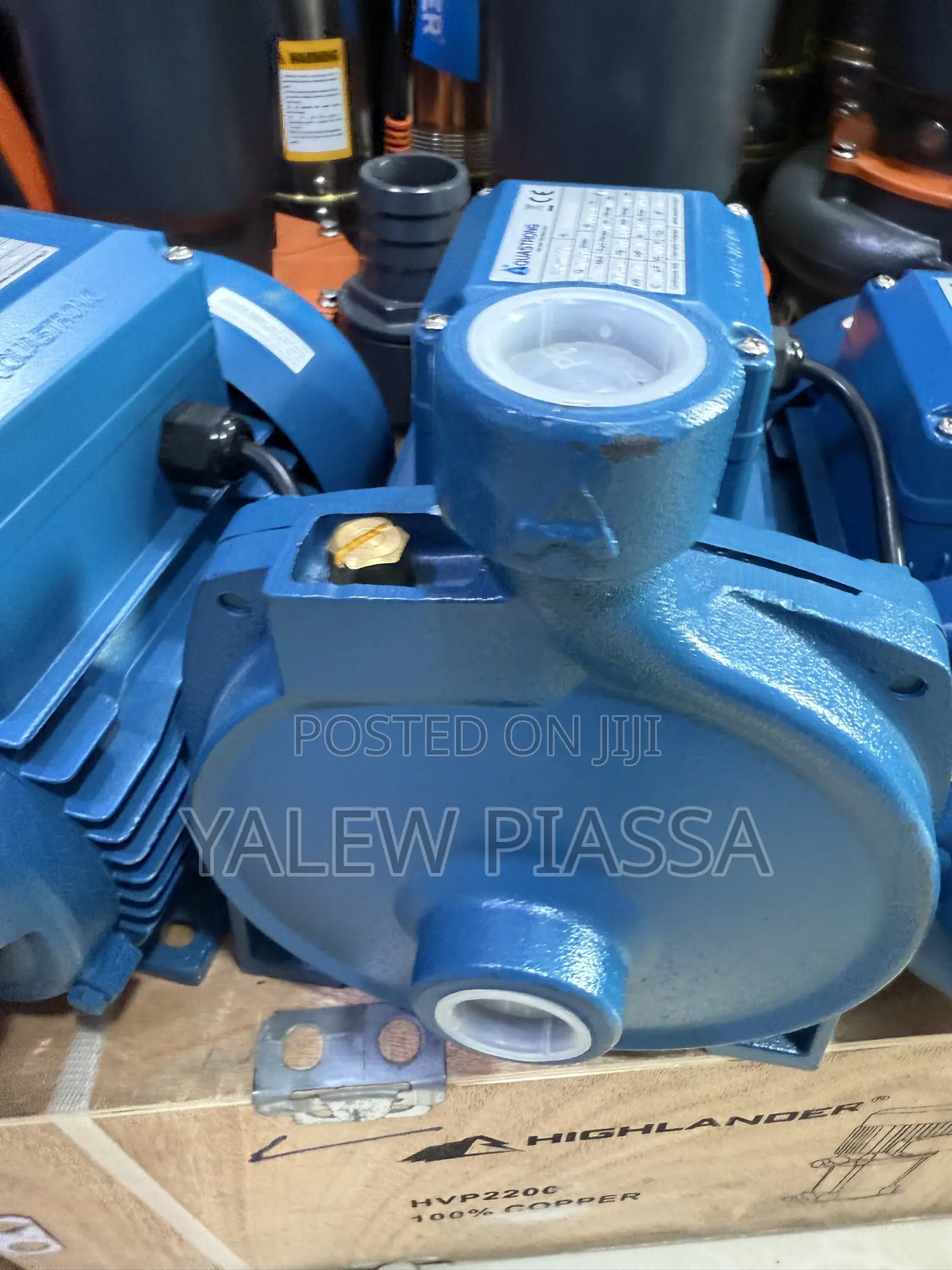 N Aquastrong ECm158 Centrifugal Water Pump Data Plate Rated At