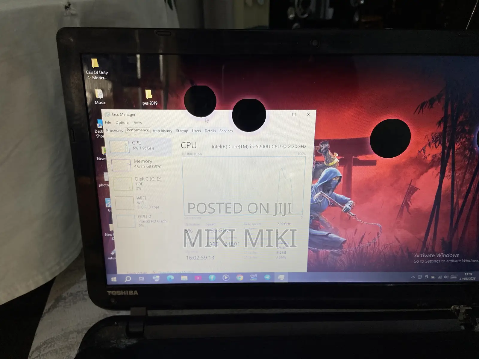Laptop Toshiba Satellite C55 8GB Intel Core i5 HDD 500GB