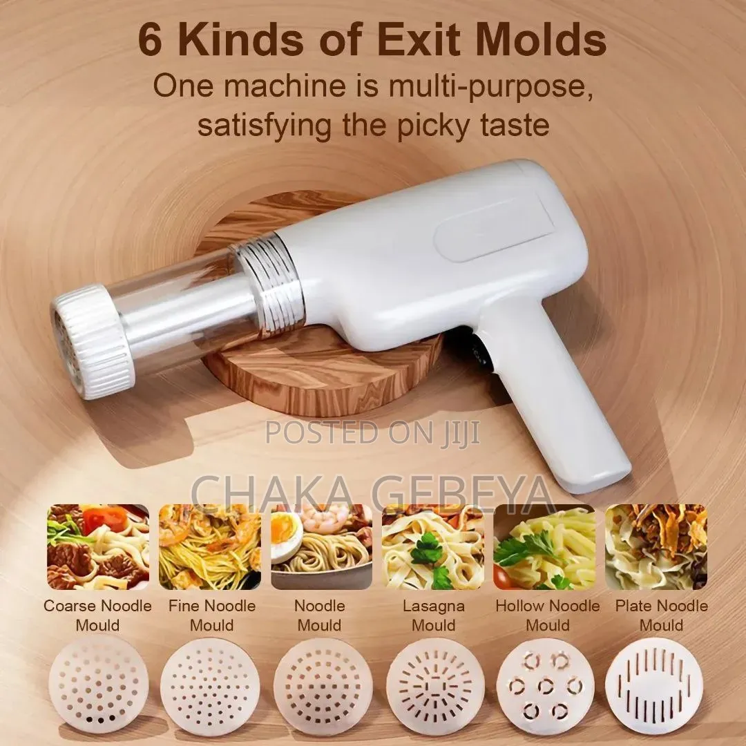Electric Pasta & Noodle Maker - 5 Shapes, Rechargeable, Fresh Pasta