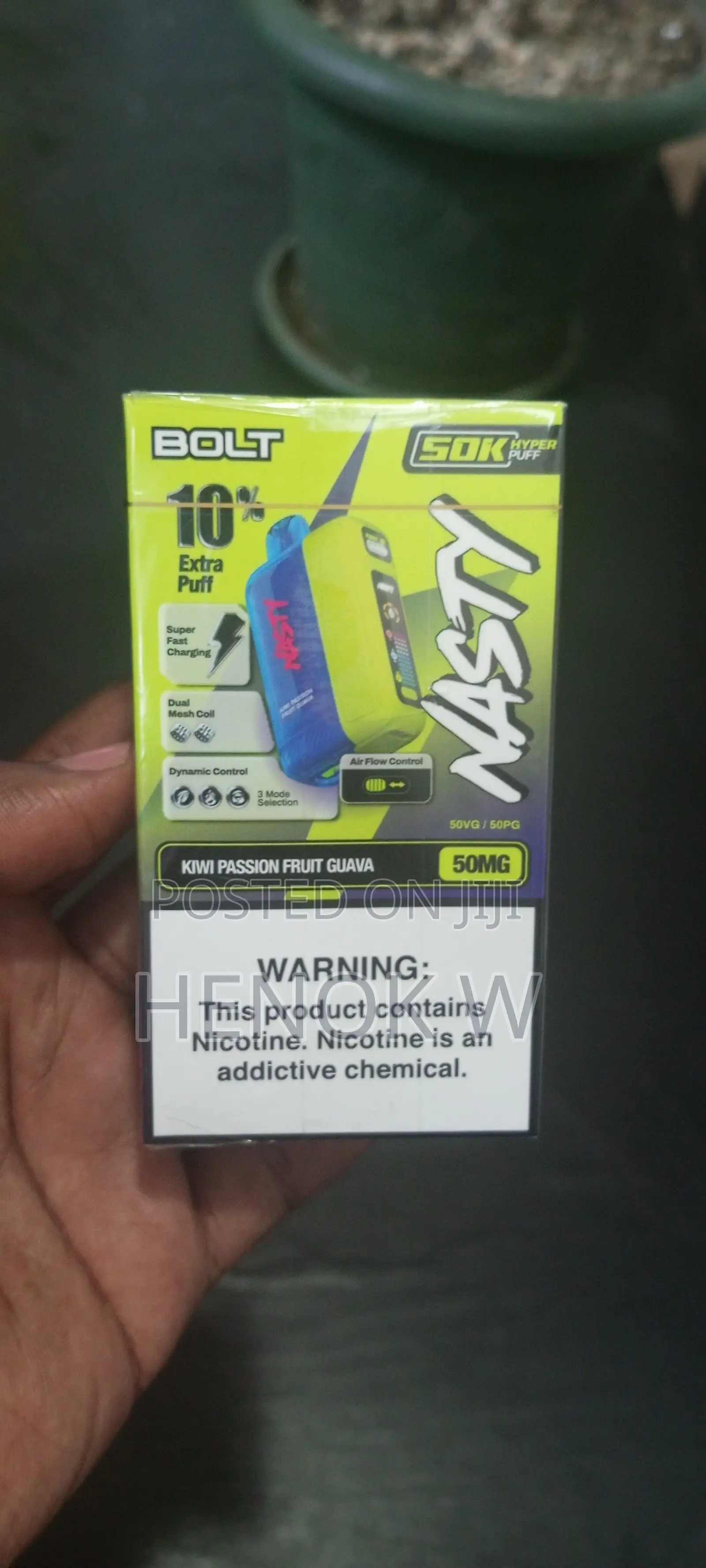 Nasty Bolt 50k Hyper Puff — ልዩ ጣዕም ከዘመናዊ ቴክኖሎጂ ጋር!