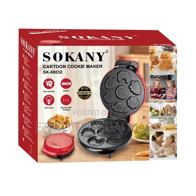 Sokany Waffle Maker  Mini Cake Crepe Maker Cartoon Cookie Maker