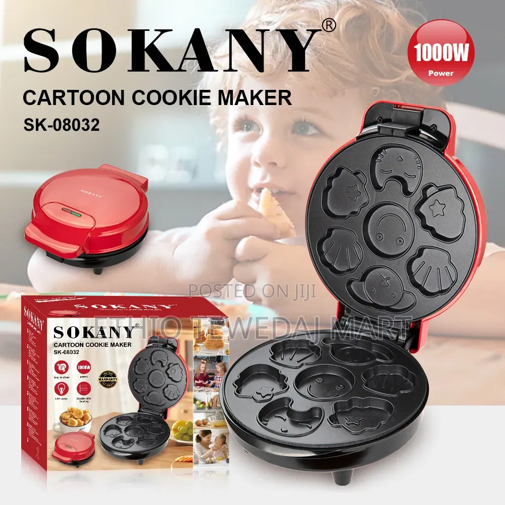 Sokany Waffle Maker  Mini Cake Crepe Maker Cartoon Cookie Maker