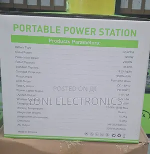 RUGGA'S RGS-1200 Portable Power Station – 1200W Output, 864Wh LiFePO4