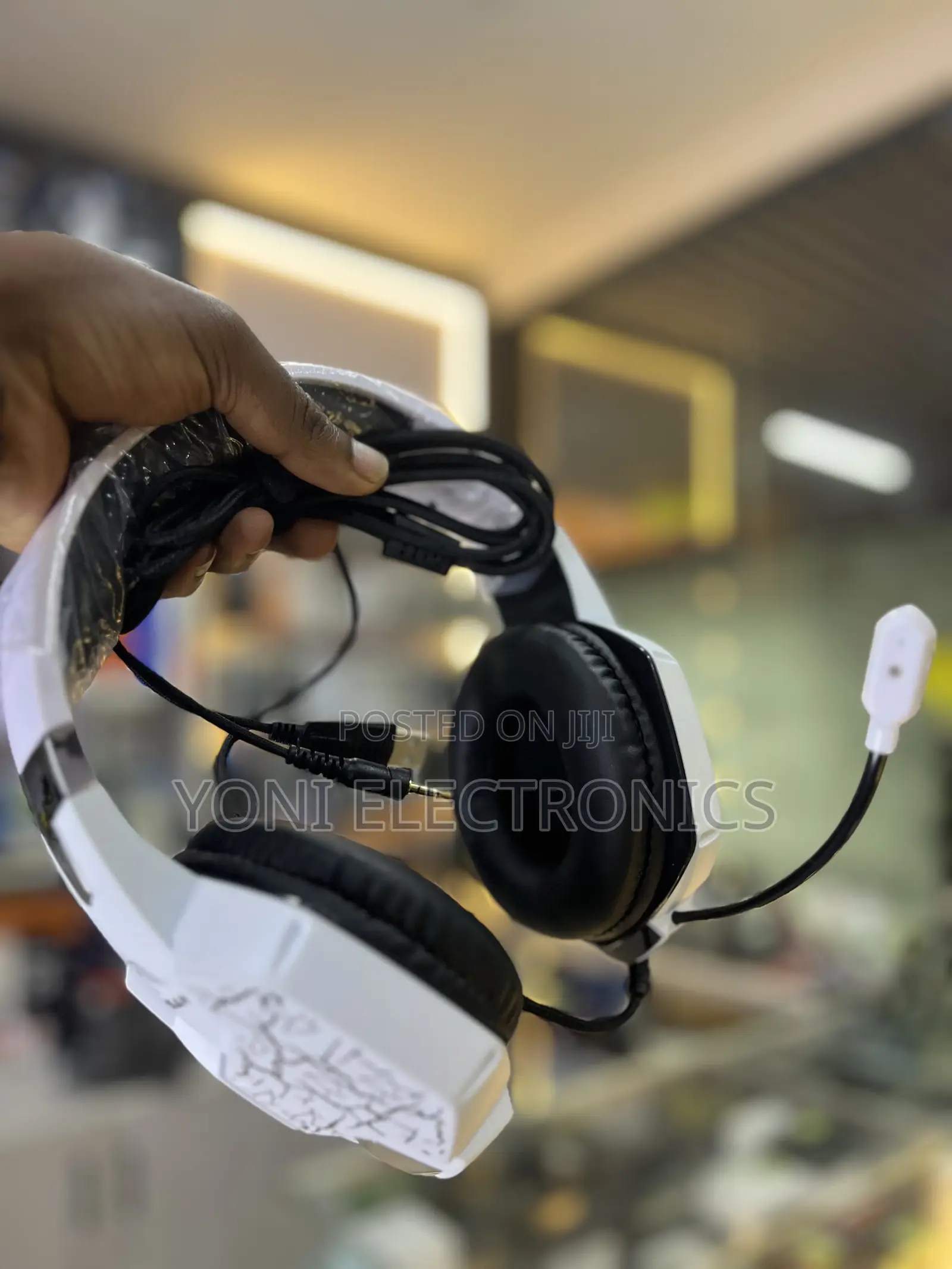 YINSAN Stereo Gaming Headset With Boom Mic & Cracked-Pattern Design