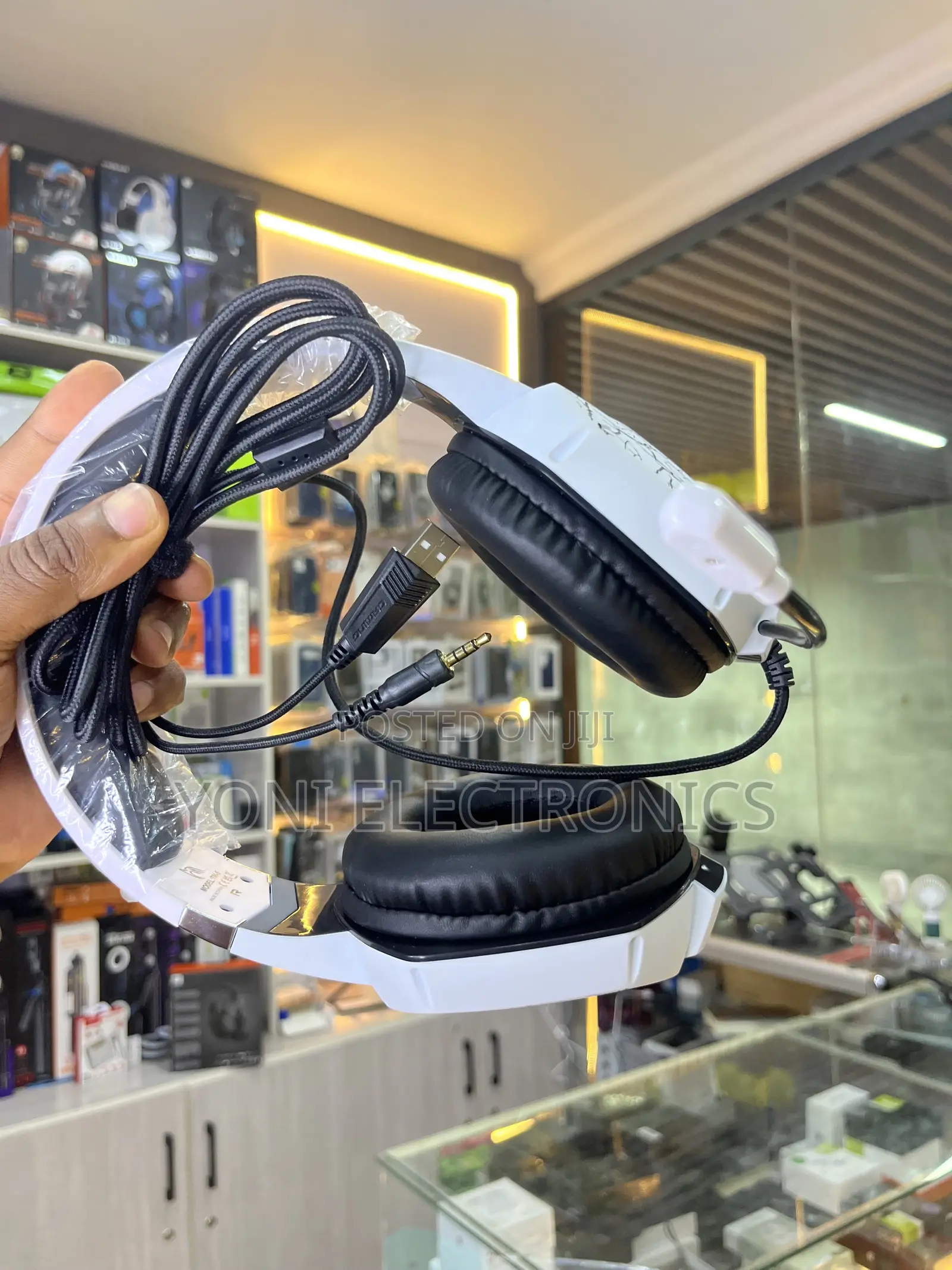 YINSAN Stereo Gaming Headset With Boom Mic & Cracked-Pattern Design