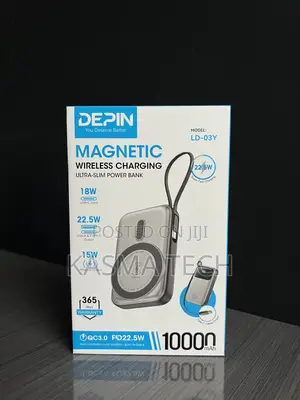 DEPIN LD-03Y Magnetic Wireless Power Bank – 10,000mAh 🔋