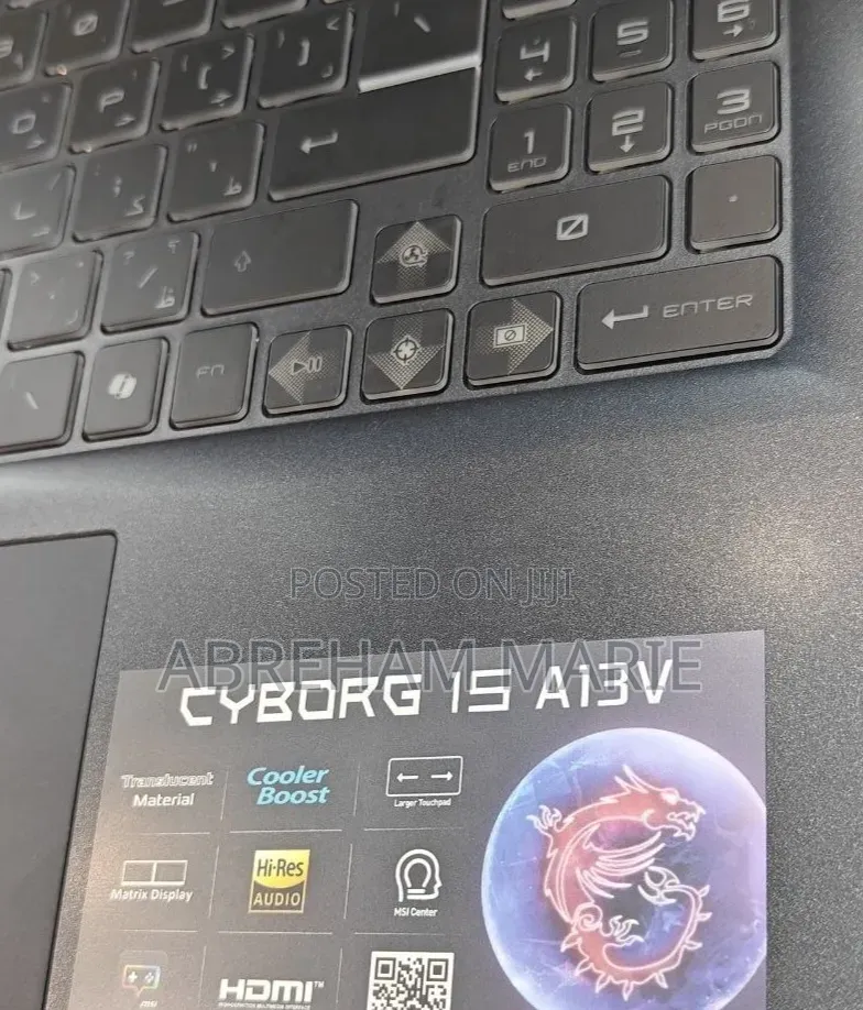 New Laptop MSI Cyborg 15 16GB Intel Core i7 SSD 1T
