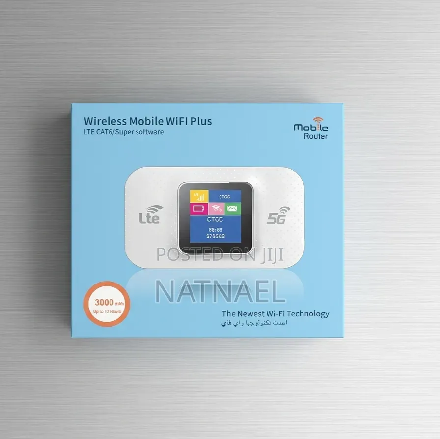Wireless Mobile WiFi Plus (LTE CAT6) - ባለ 3000 mAh ባትሪ  Router