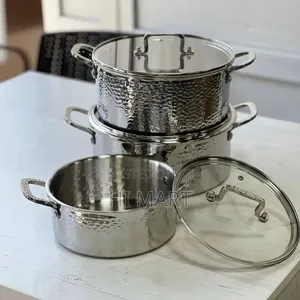 Momcoc 6pcs Stainless Steel Cookware Set