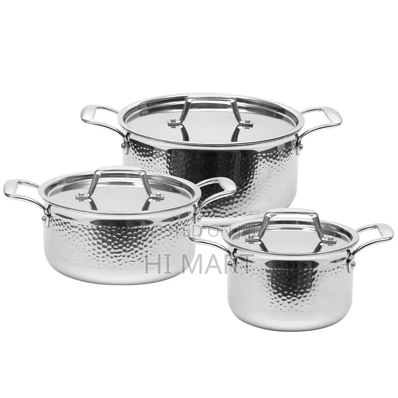 Momcoc 6pcs Stainless Steel Cookware Set