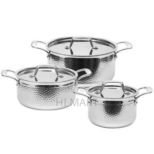 Momcoc 6pcs Stainless Steel Cookware Set