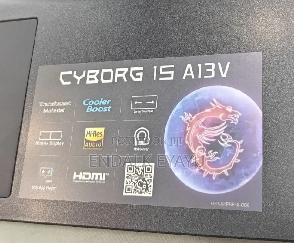 New Laptop MSI Cyborg 15 16GB Intel Core i7 SSD 1T