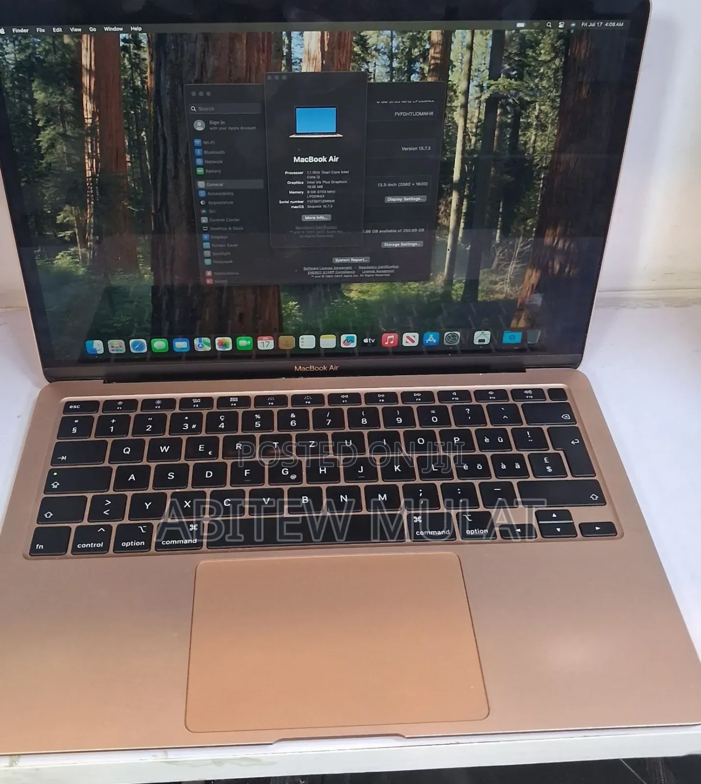 New Laptop Apple MacBook Air 2020 8GB Intel Core i5 SSD 256GB