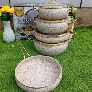 Momcoc 9pcs Granite Cookware Set