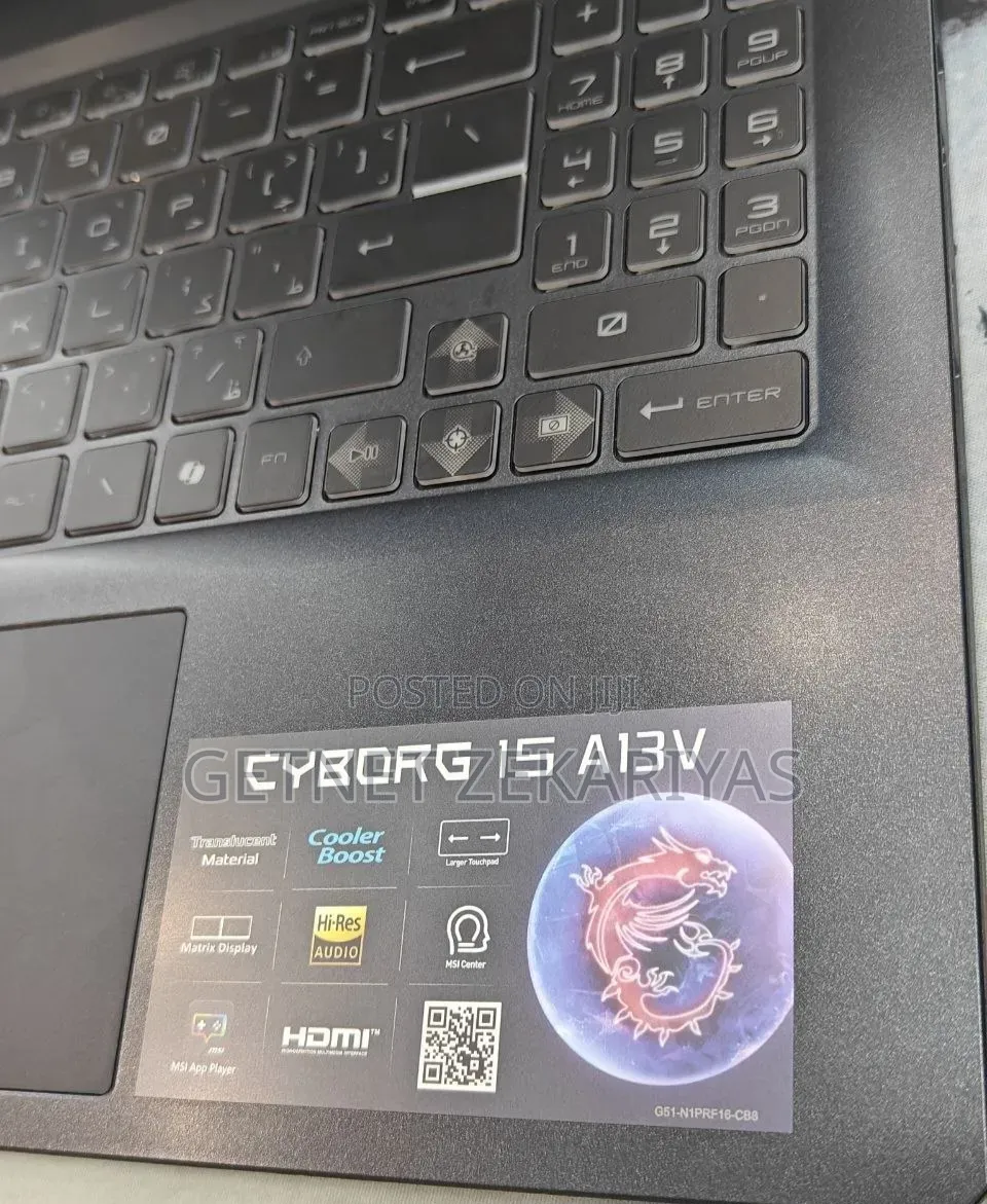 New Laptop MSI Cyborg 15 16GB Intel Core i7 SSD 1T