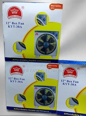 Changli Crown 12" Box Fan – Powerful Electric Cooling Fan