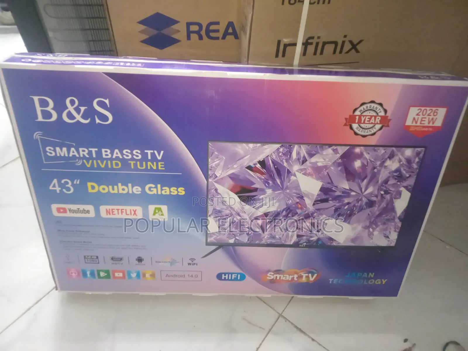 B&s TV 43inch 4k Smart Android TV New 20 26 Model