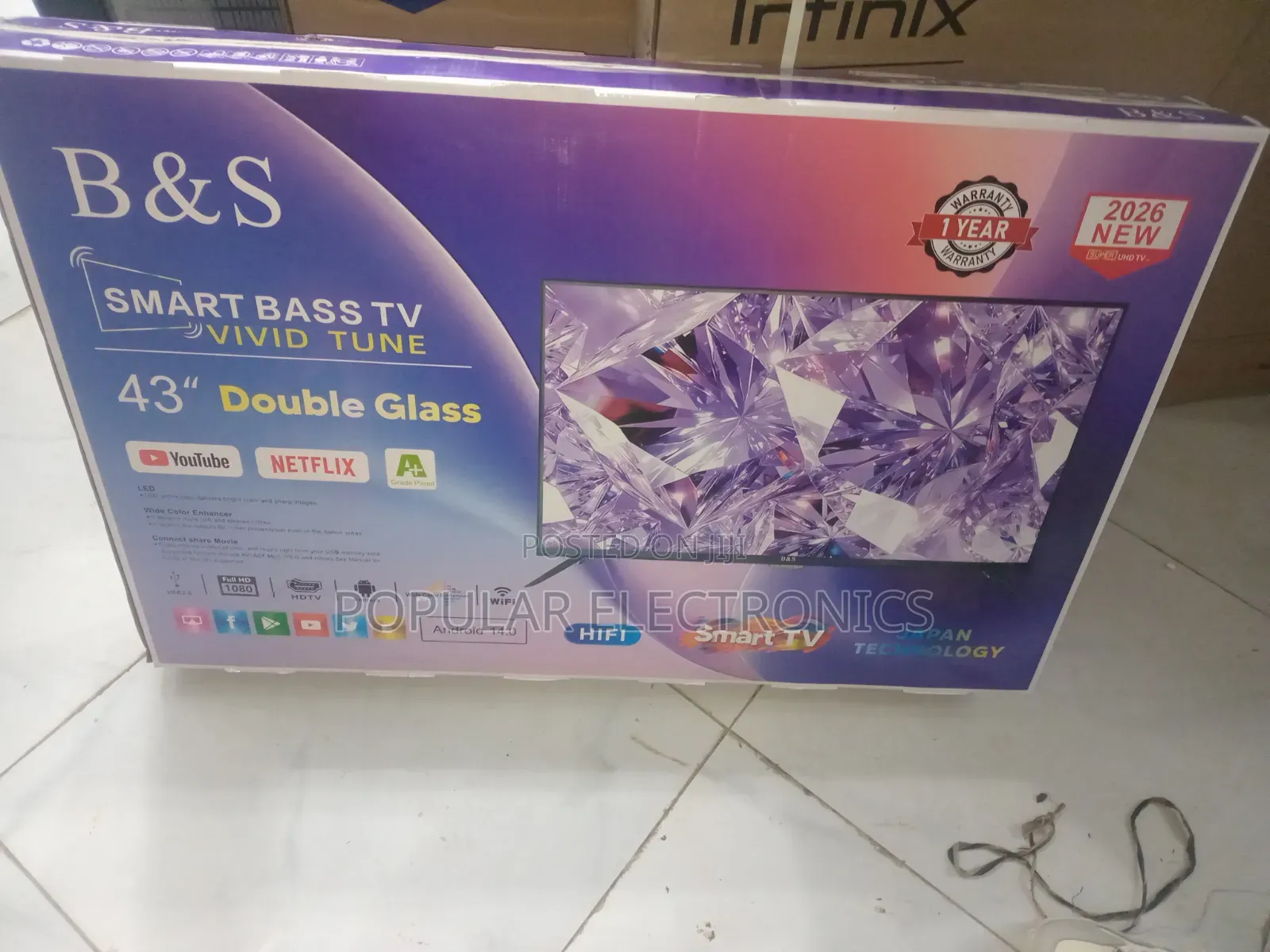 B&s TV 43inch 4k Smart Android TV New 20 26 Model