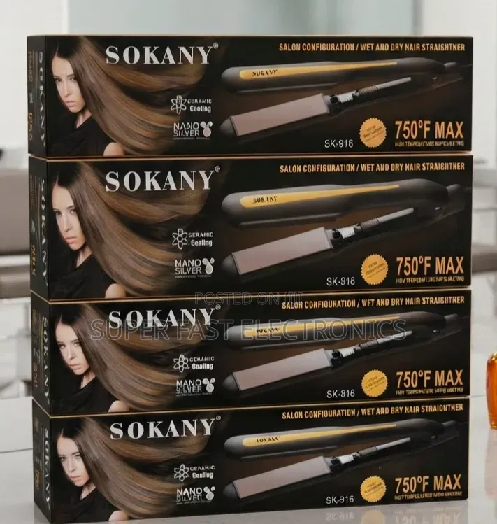 SOKANY Professional Hair Straightener – Wet & Dry, Ceramic Coating Max