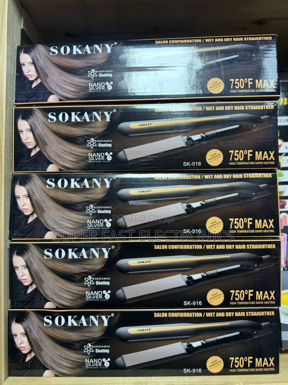 SOKANY Professional Hair Straightener – Wet & Dry, Ceramic Coating Max