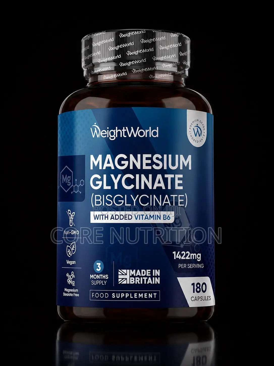 Magnesium Glycinate 1422mg , 180 Capsules