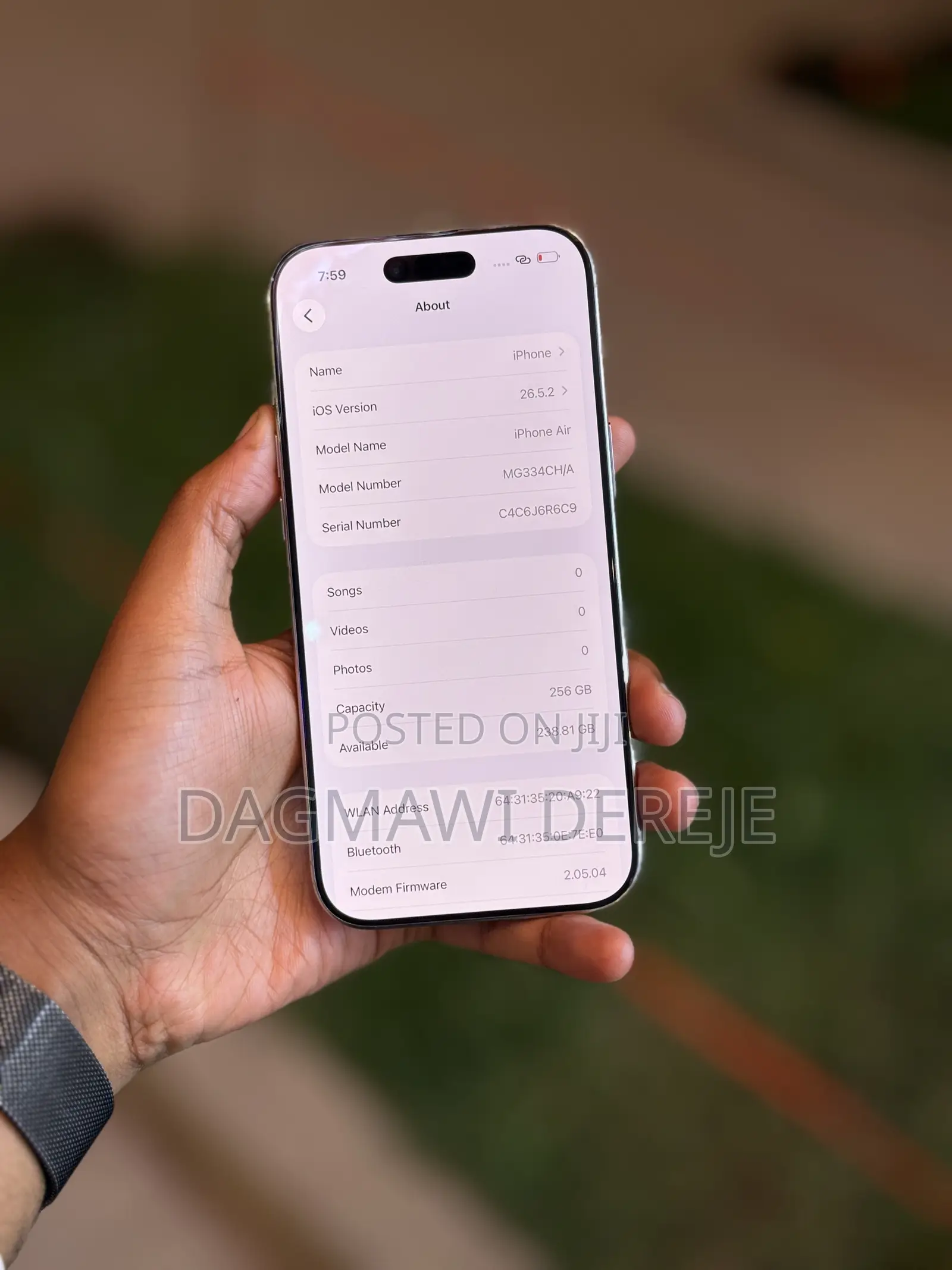 New Apple iPhone Air 256 GB White