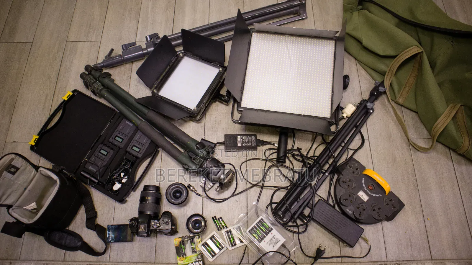 Camera With Video Production Accessories