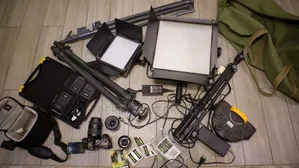 Camera With Video Production Accessories