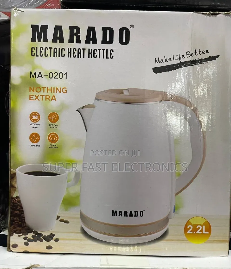 MARADO Electric Kettle 2.2L 1500W – MA-0201 | 360° Rotating Base