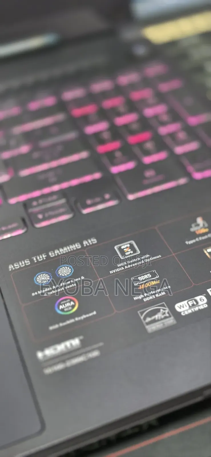 New Laptop Asus TUF Gaming A15 16GB AMD Ryzen 7 SSD 512GB