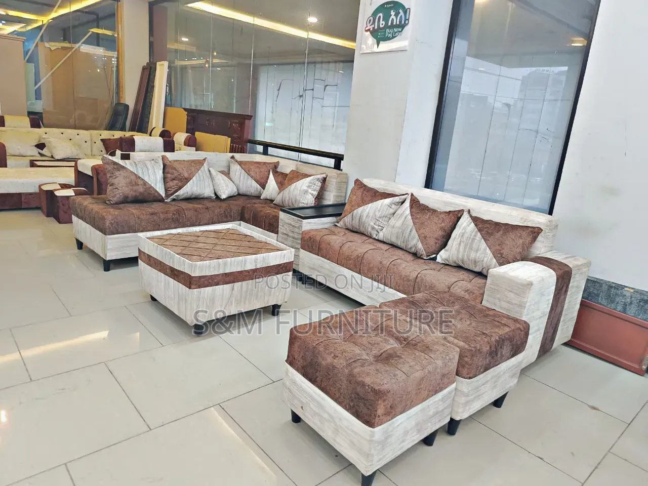 Stunning L Shape Sofa With Premium Quality. ሶፋ