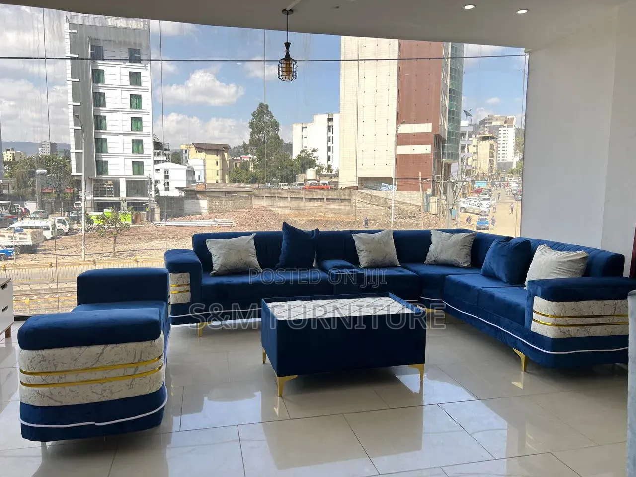 Funky 9 Seater L Shape Sofa Set. ሶፋ
