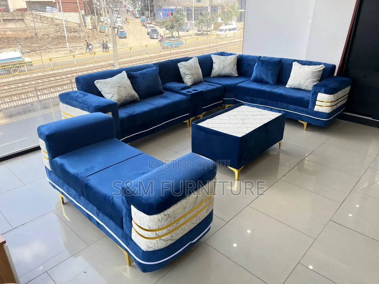 Funky 9 Seater L Shape Sofa Set. ሶፋ
