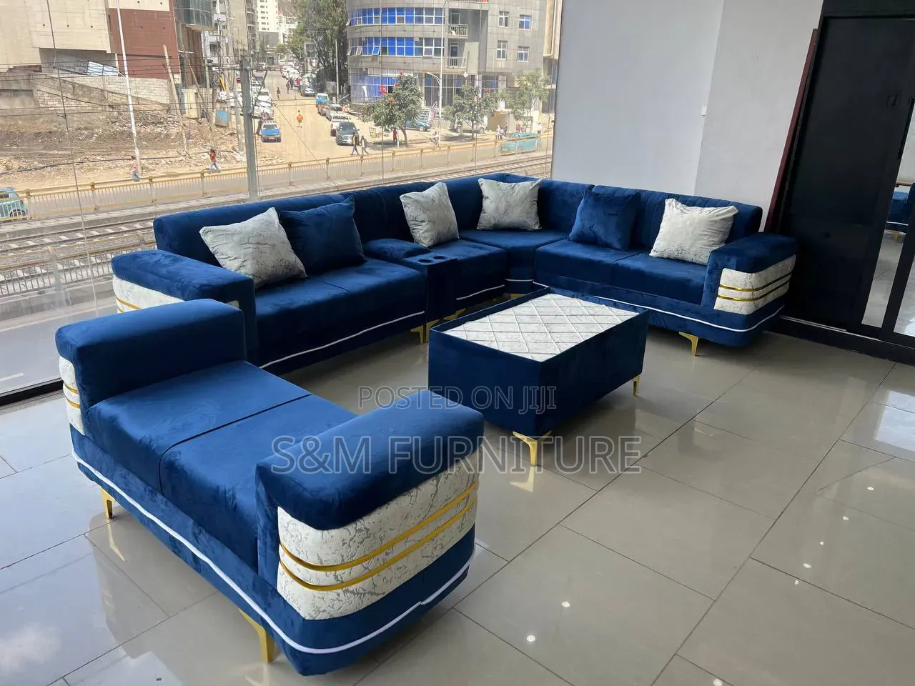 Funky 9 Seater L Shape Sofa Set. ሶፋ