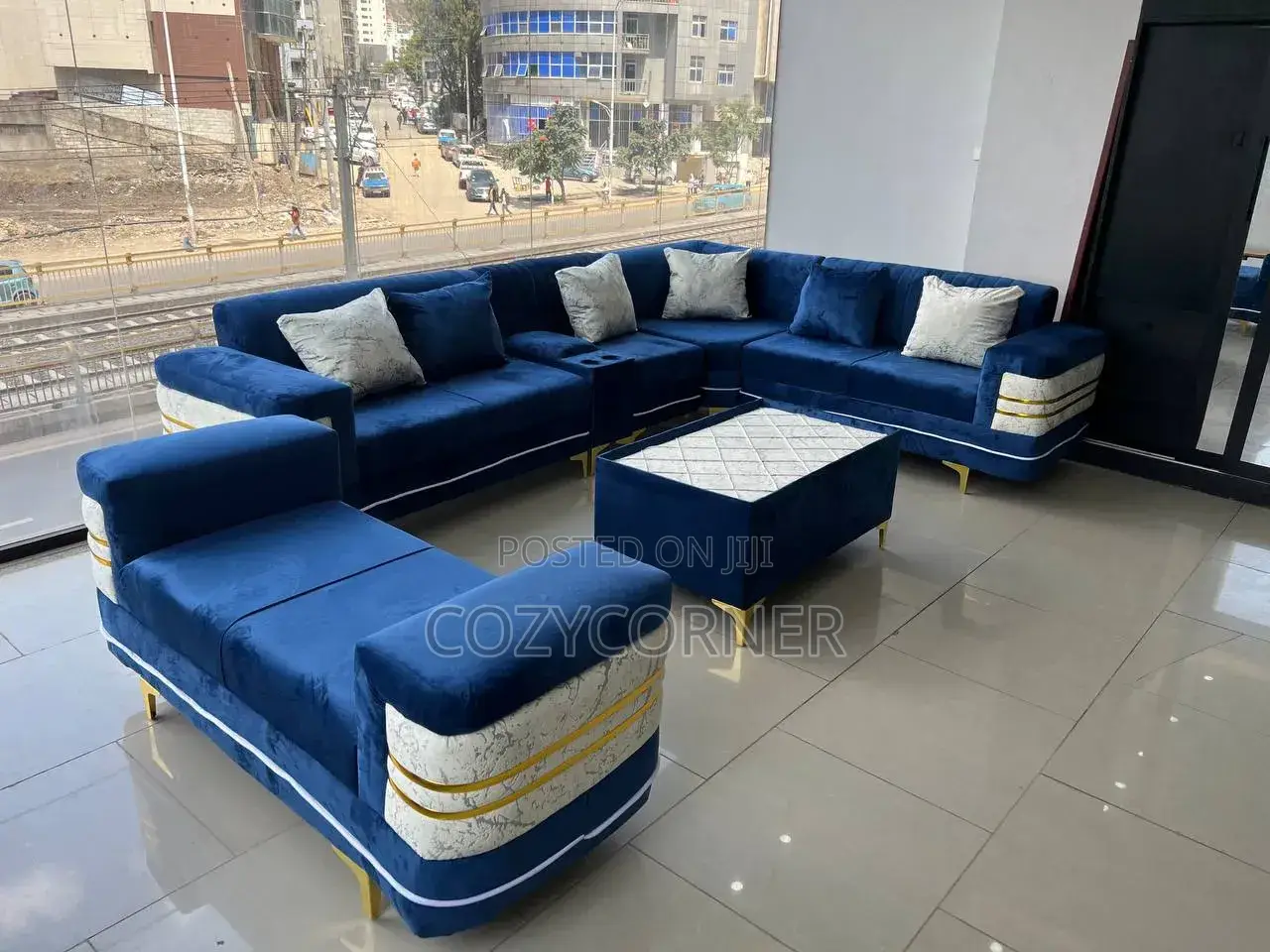 Funky 9 Seater L Shape Sofa Set. ሶፋ