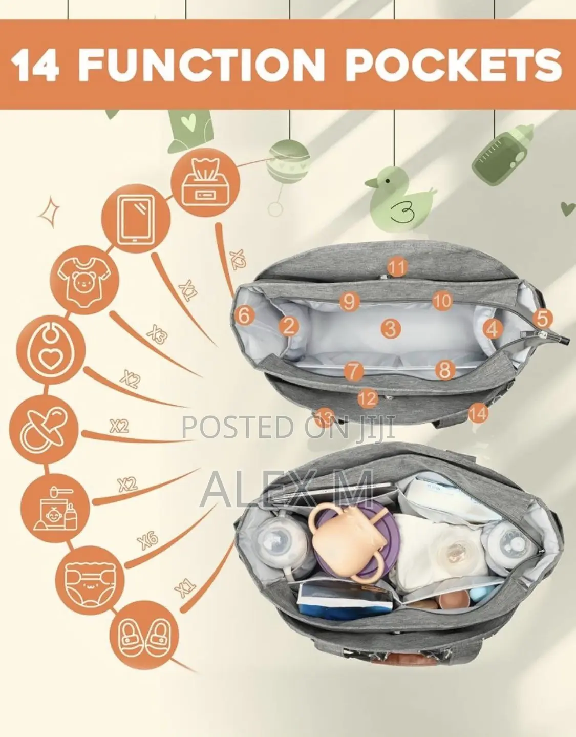 BOSKE Baby Diaper Bag