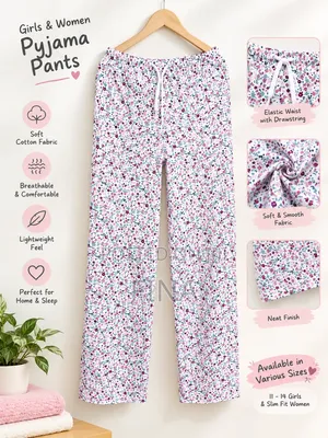 Girls’ Pajama Set (11–14 Years) & Slim-Fit Women