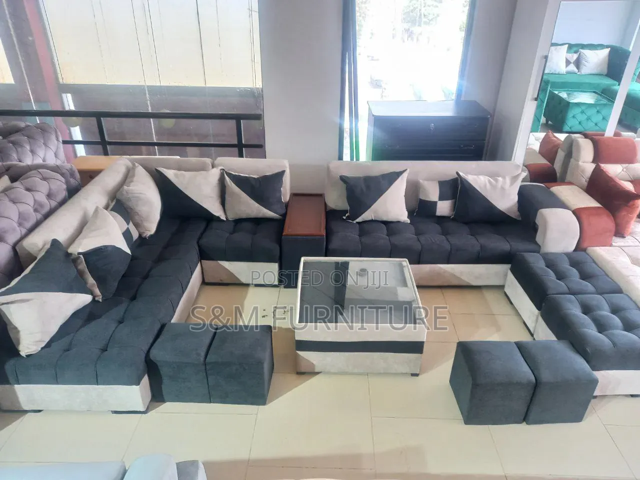 Affable L Shape Sofa. ሶፋ