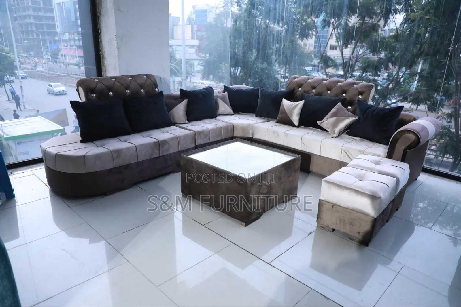 Voguish 9 Seater L Shape Sofa. ሶፋ