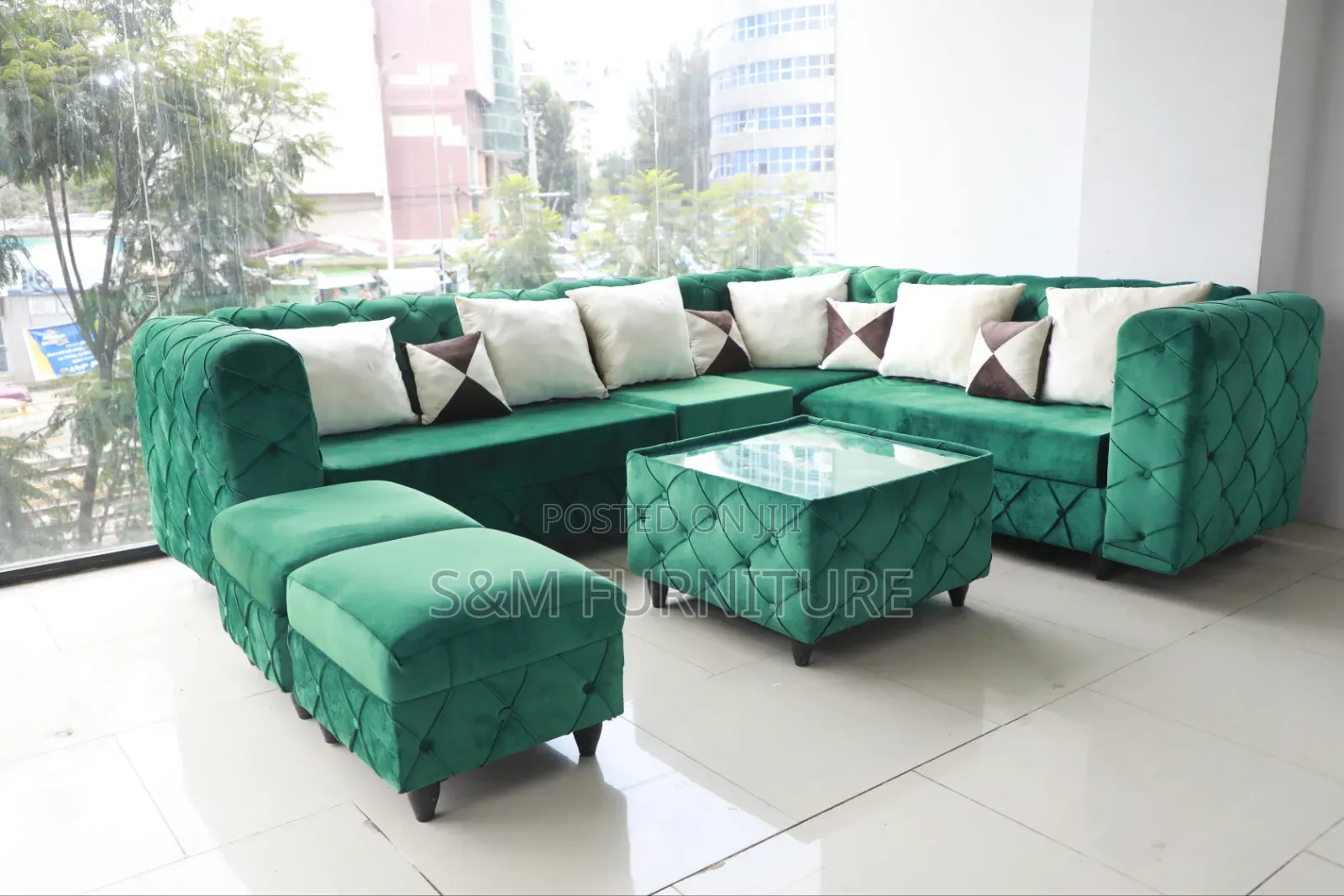 Cozy 9 Seater L Shape Sofa. ሶፋ