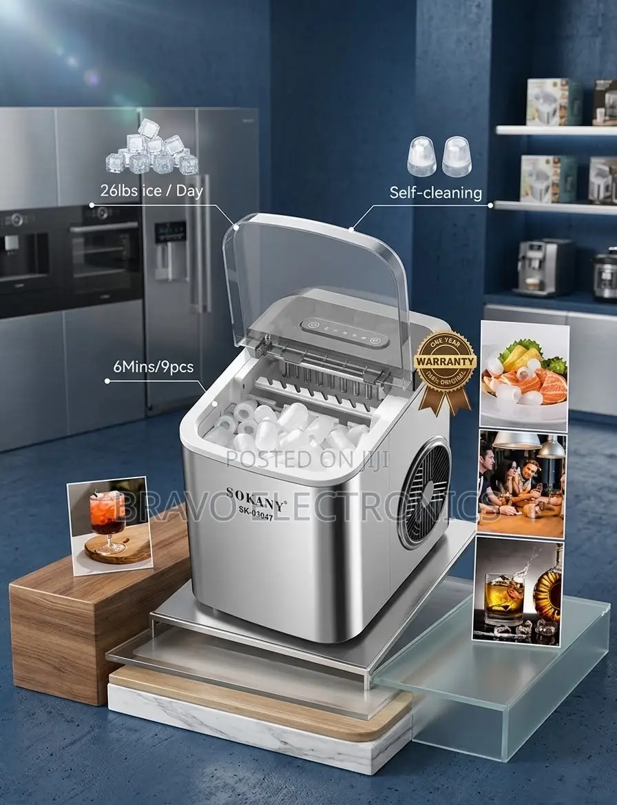 Sokany Ice Maker Portable Bullet Ice Making Machine በረዶ