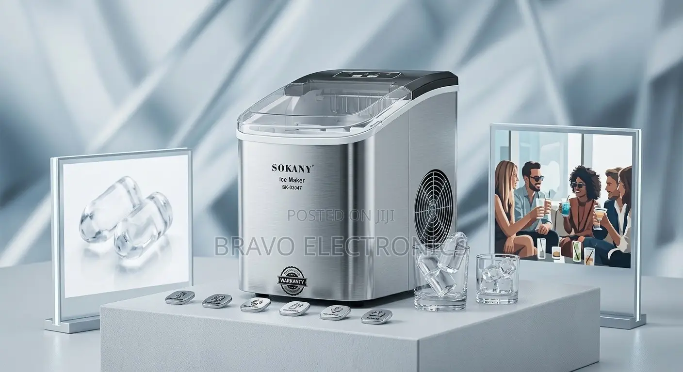 Sokany Ice Maker Portable Bullet Ice Making Machine በረዶ